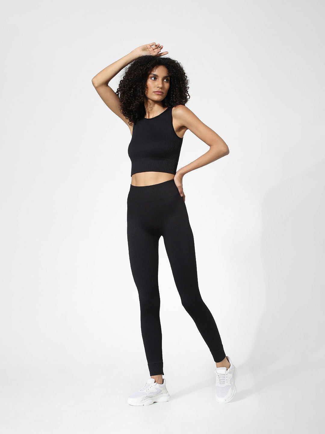 Black Seamless Co-Ord Training Top