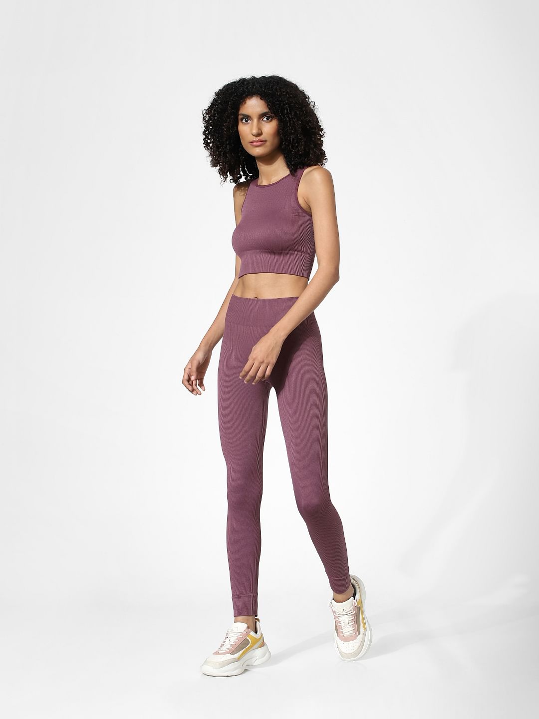 Purple Seamless Co-Ord Training Top