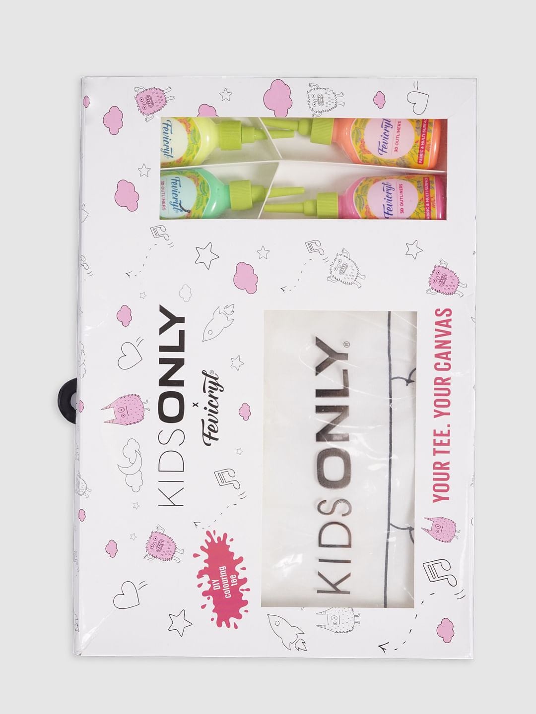 X Fevicryl White Diy Colouring T-Shirt & Kit