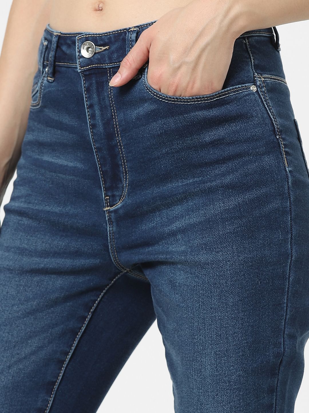 Blue High Rise Skinny Jeans