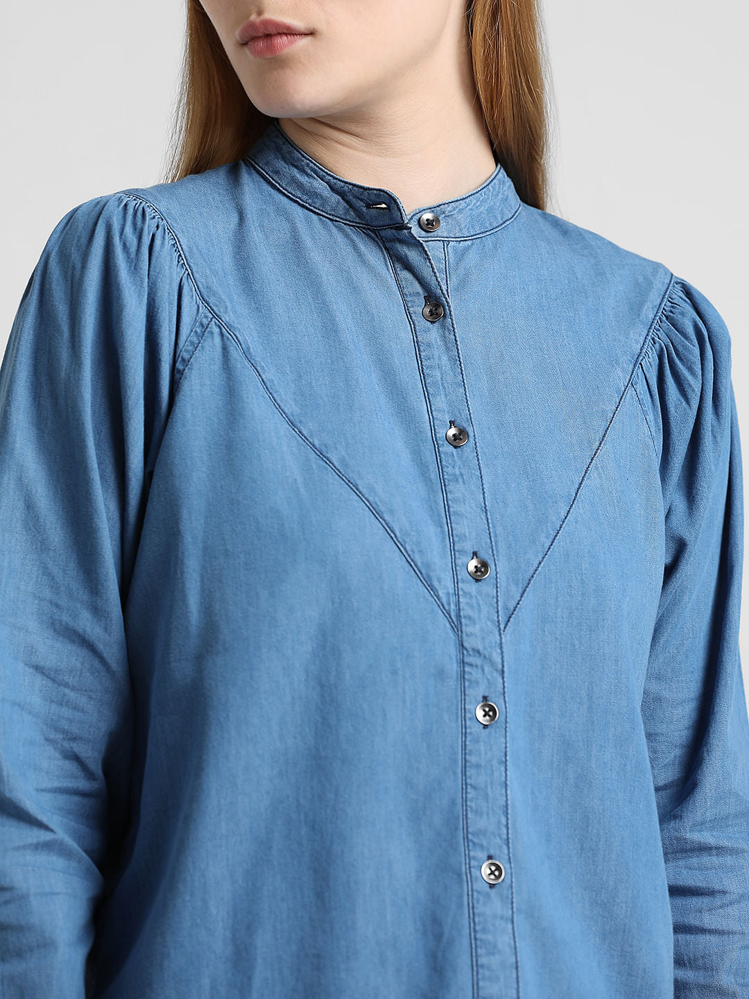 Blue Cotton Denim Shirt