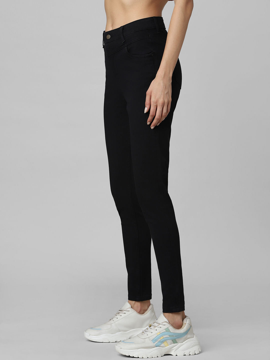 Black High Rise Skinny Jeans