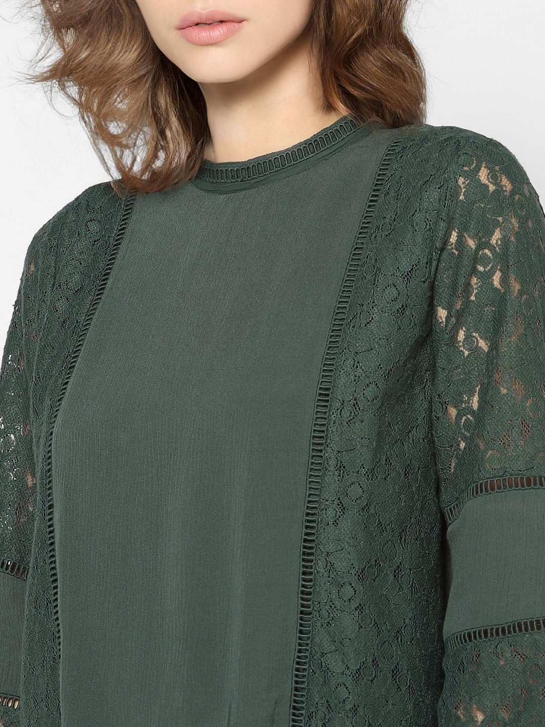 Green Lace Top