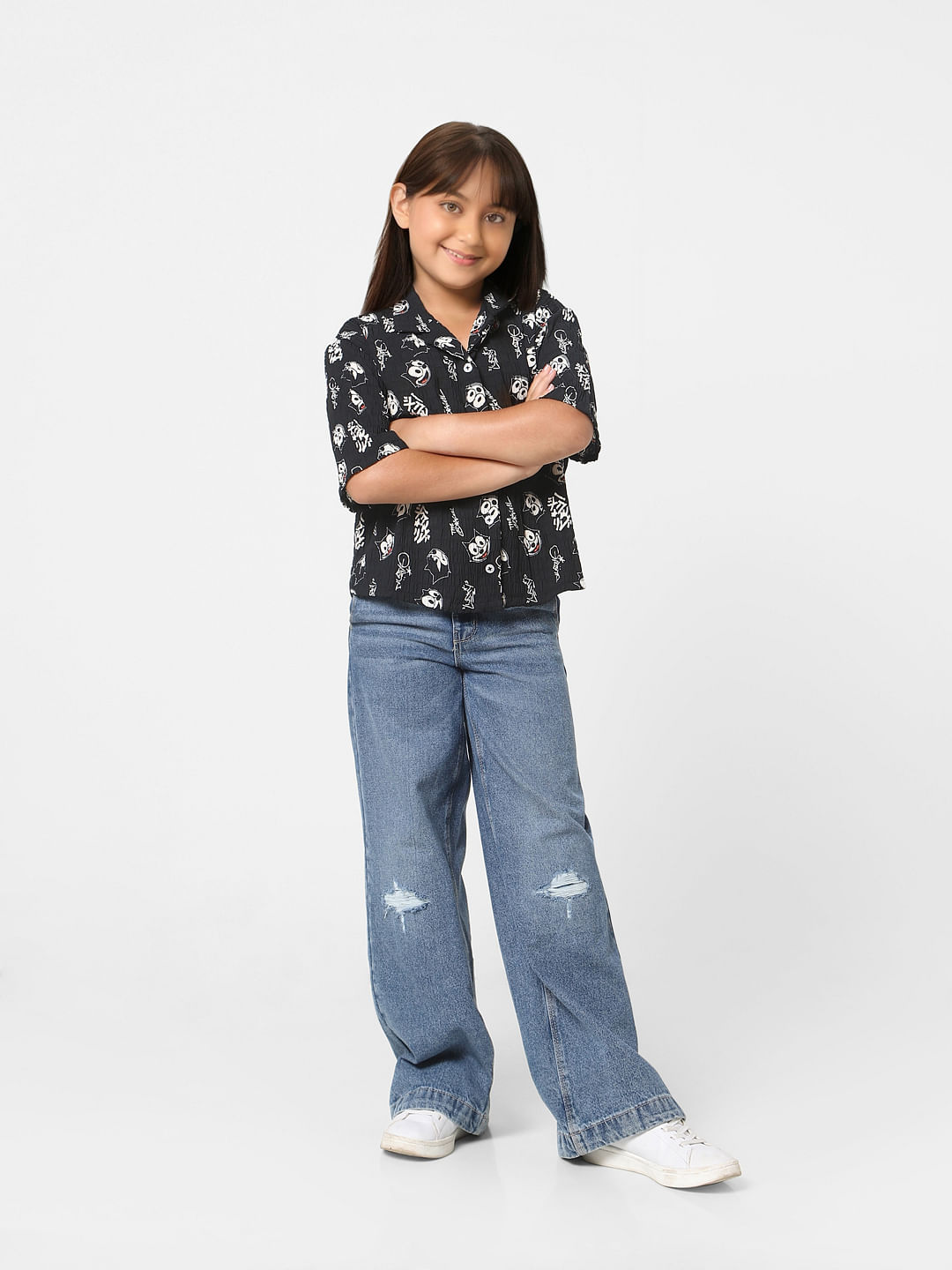 Kids Only X Felix Black Printed Shirt