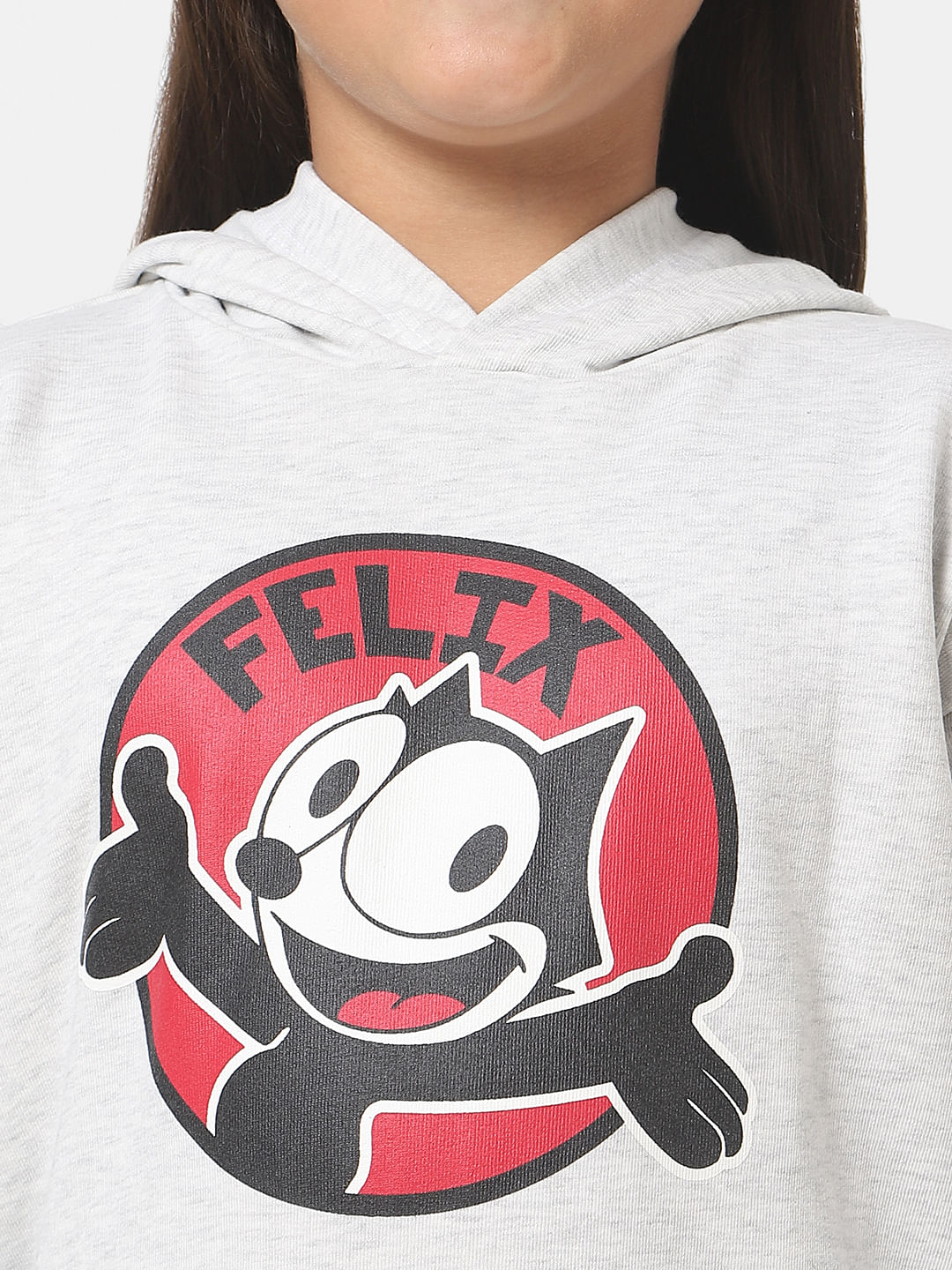 Kids Only X Felix Grey Hooded Sweatshirt Dress