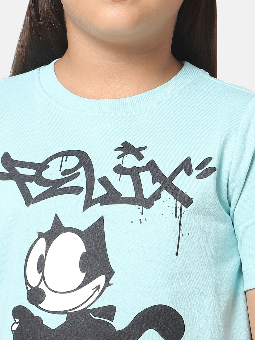 Kids Only X Felix Blue Graphic Print T-Shirt