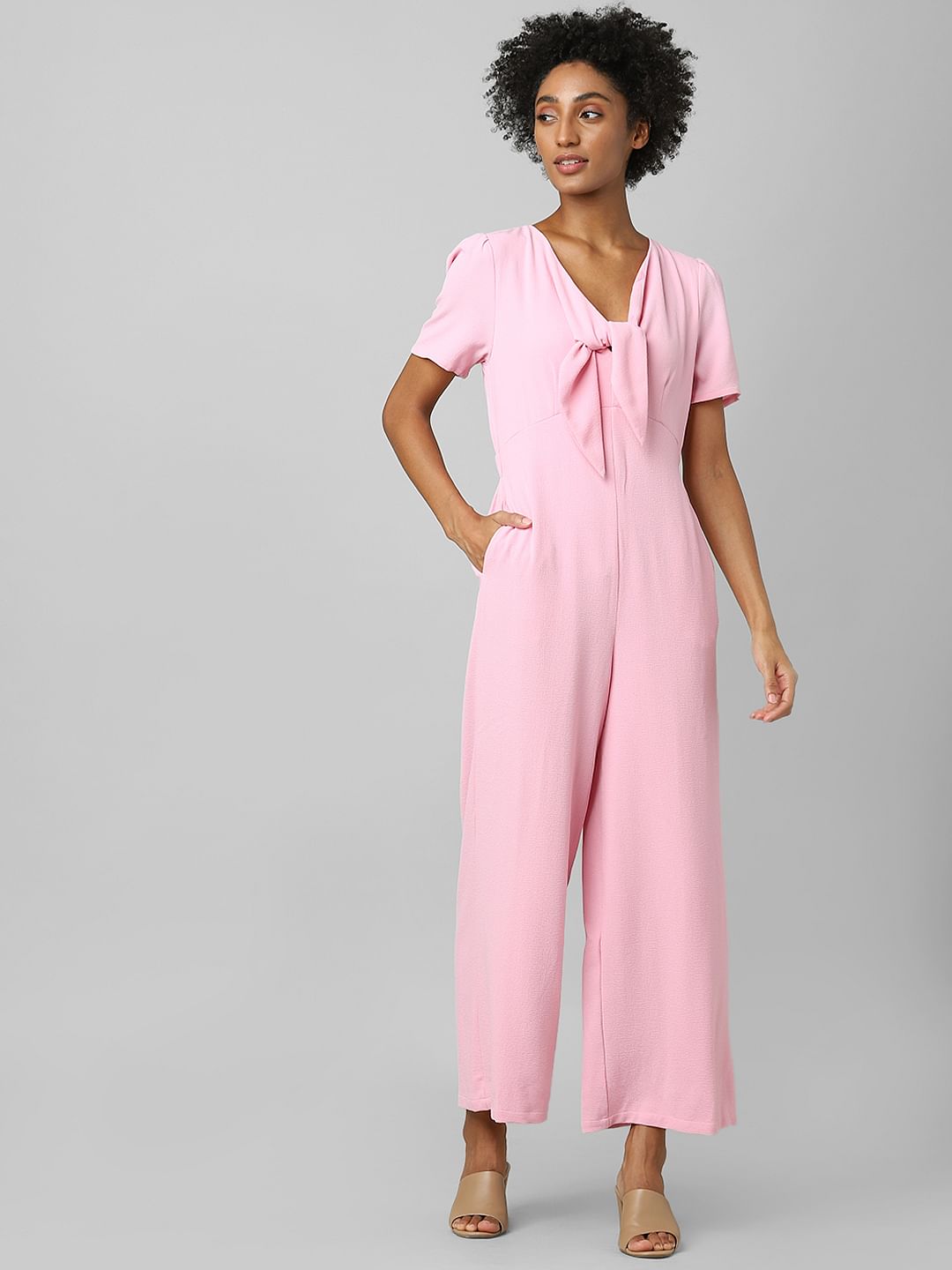 Pink Bowtie Jumpsuit