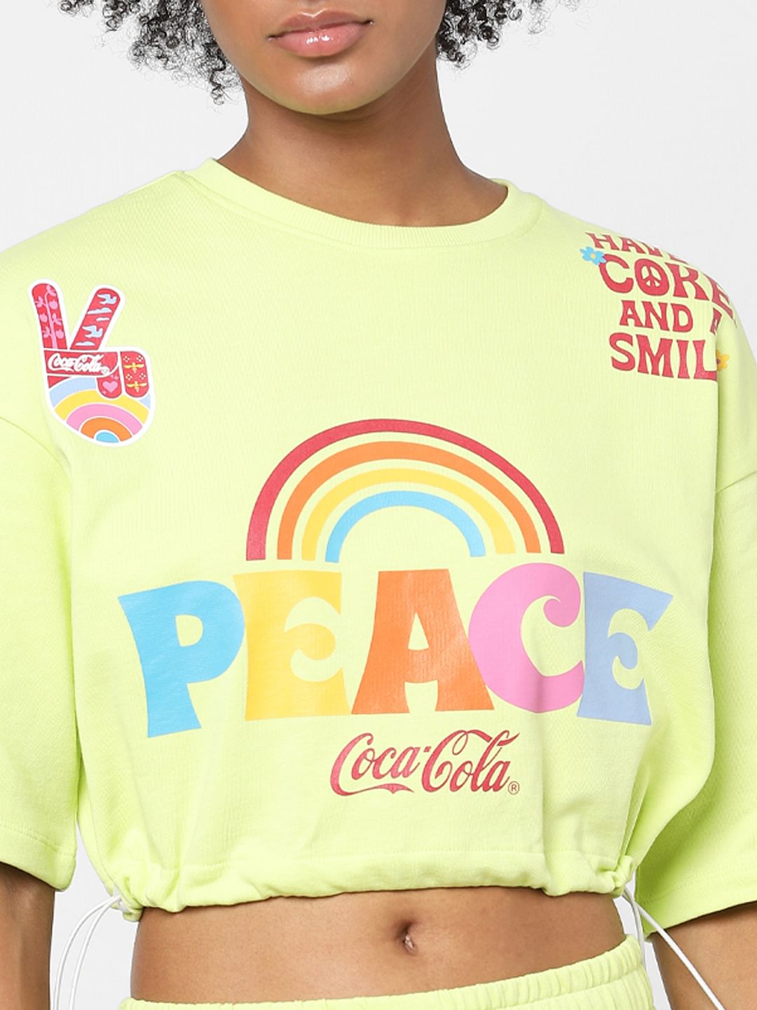 Only X Coca Cola Green Co-Ord Sweatshirt