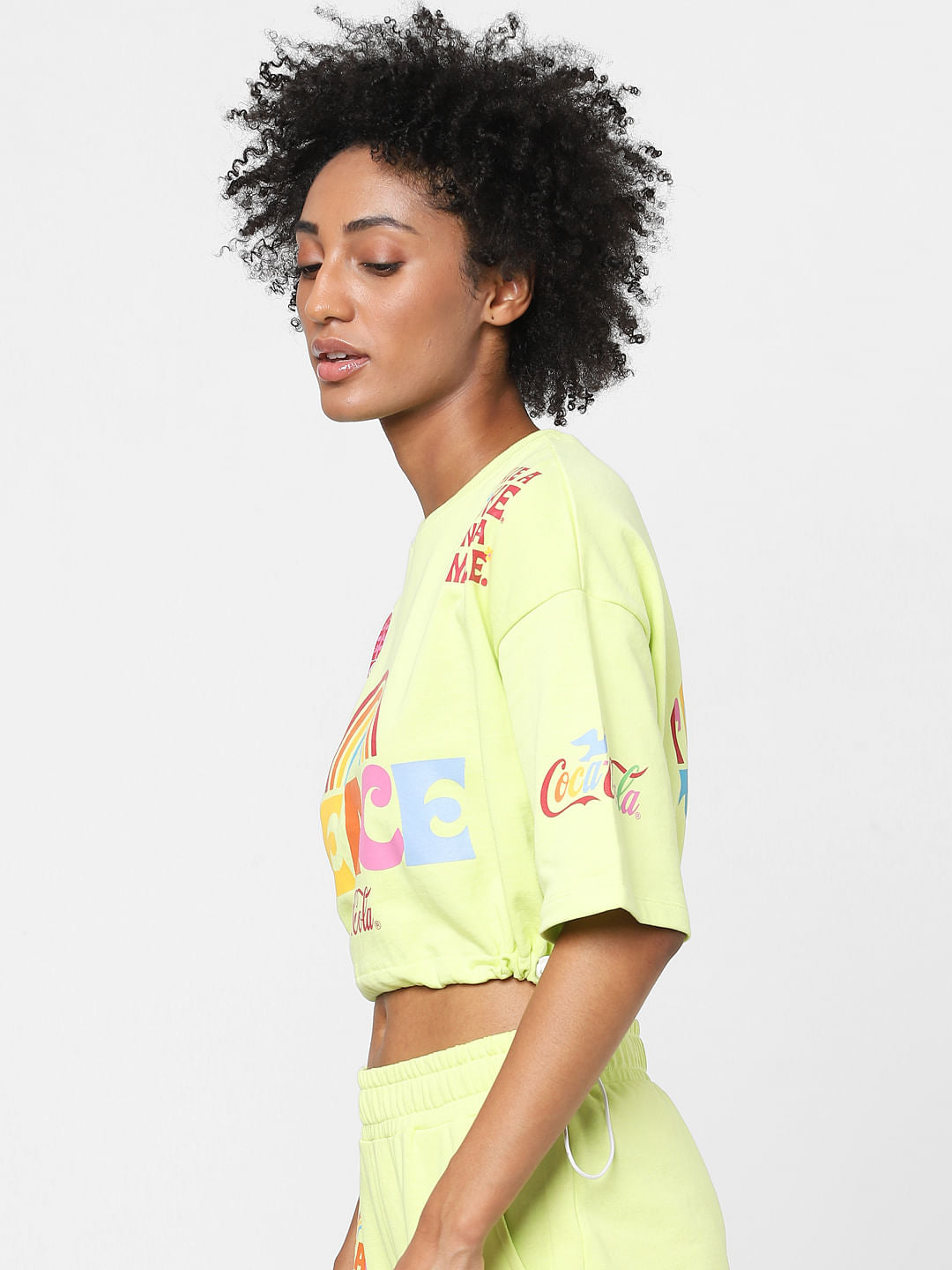 Only X Coca Cola Green Co-Ord Sweatshirt