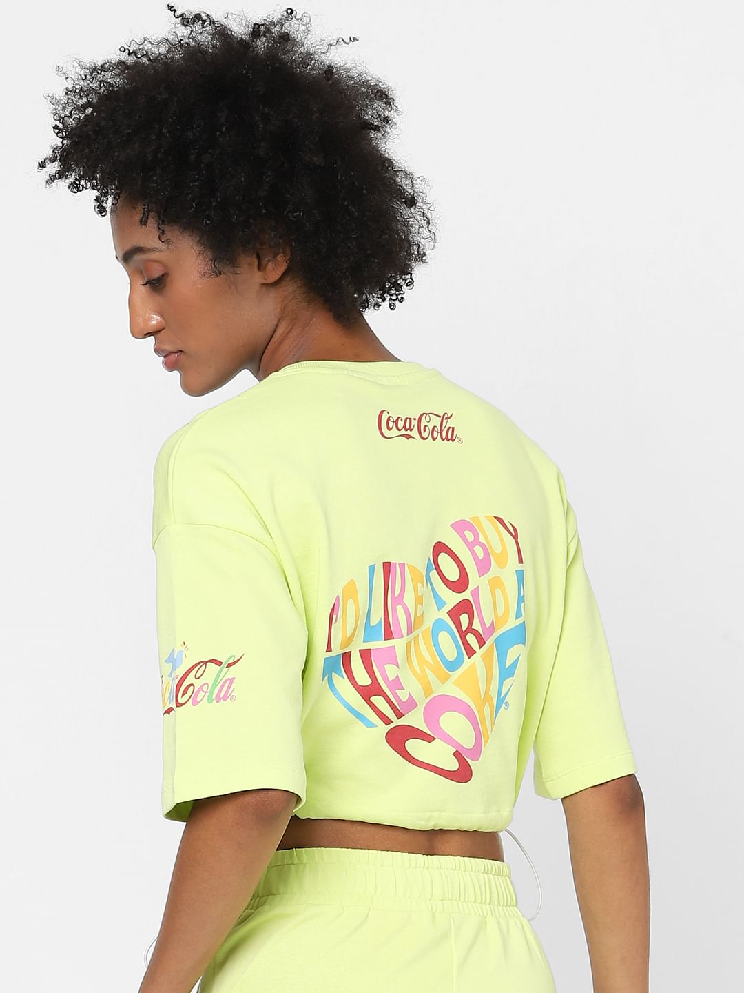 Only X Coca Cola Green Co-Ord Sweatshirt