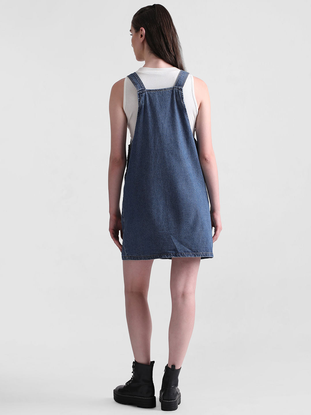 Blue Denim Dungaree Dress