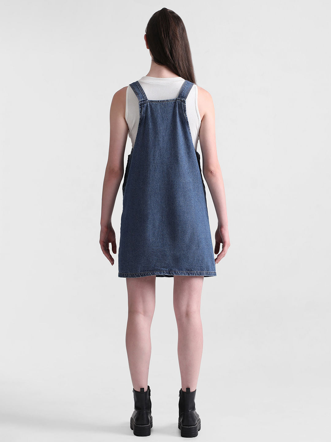 Blue Denim Dungaree Dress
