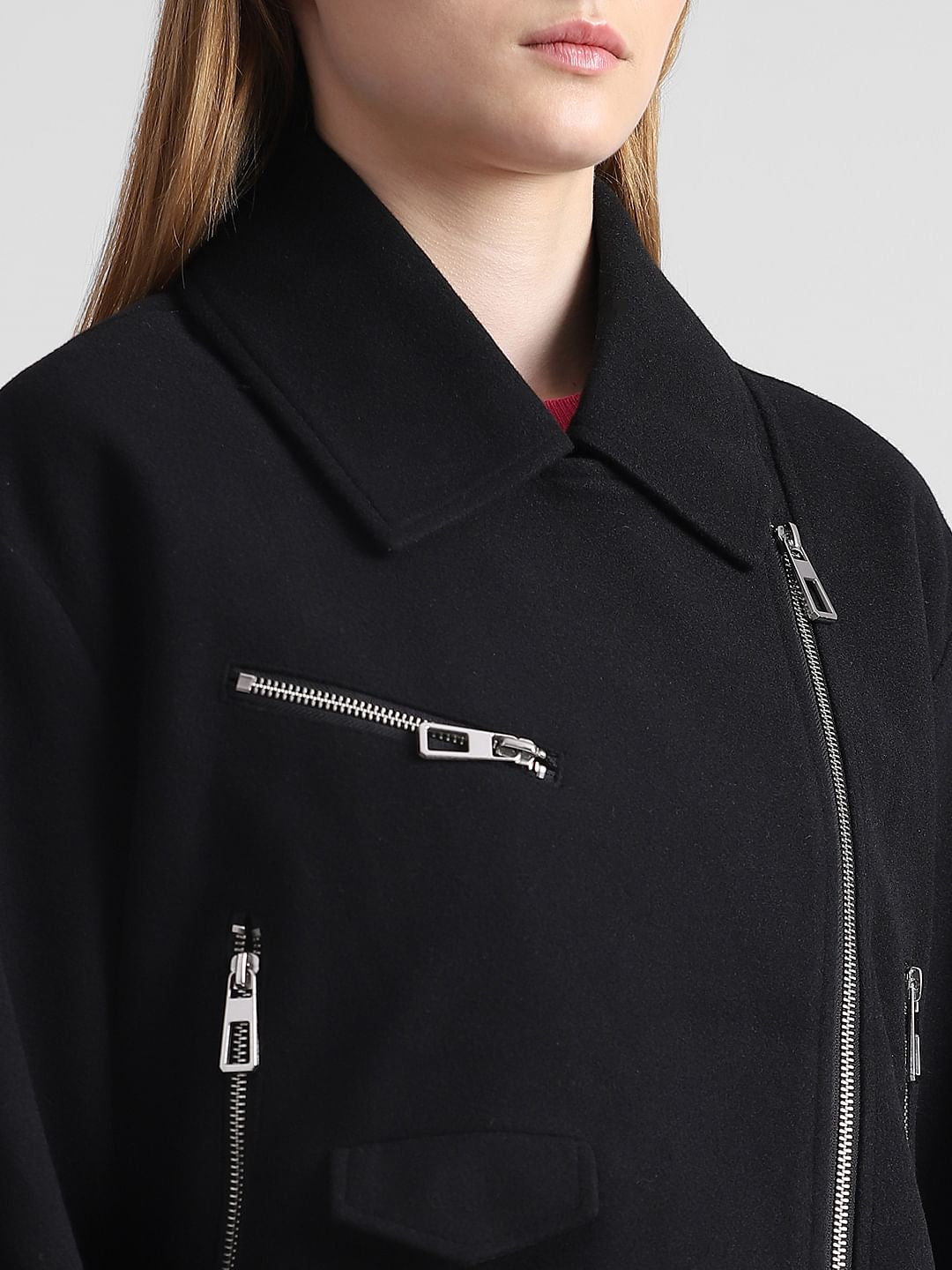 Black Short Biker Jacket