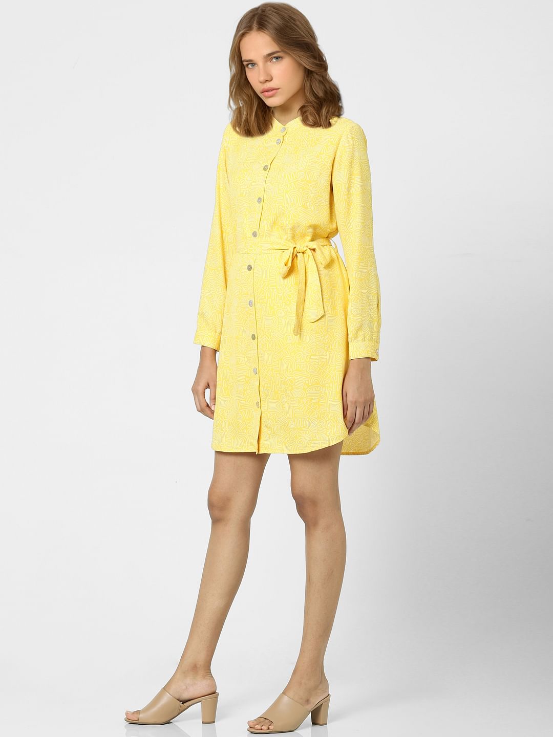 Yellow Printed Dress