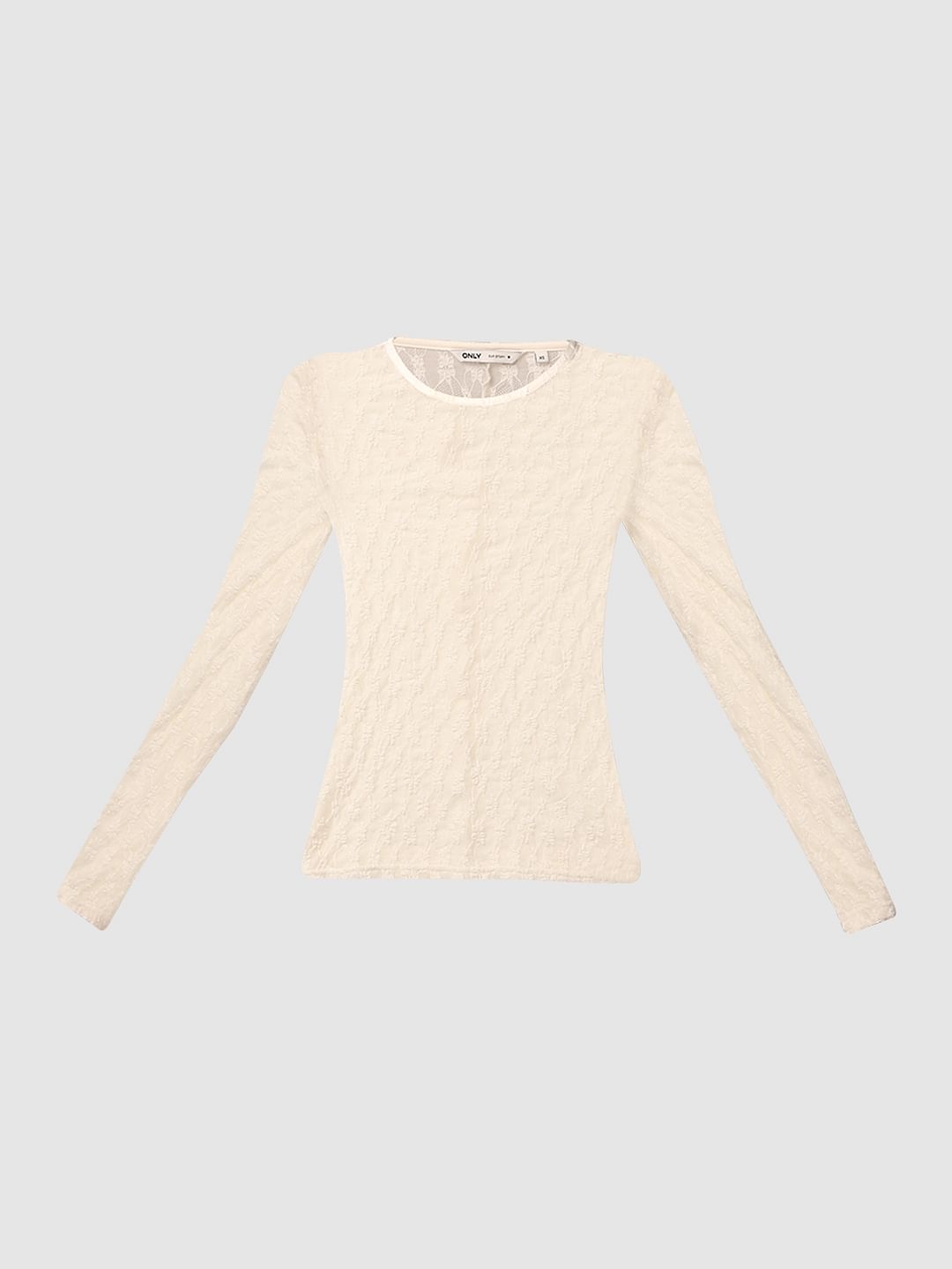 White Sheer Lace Top