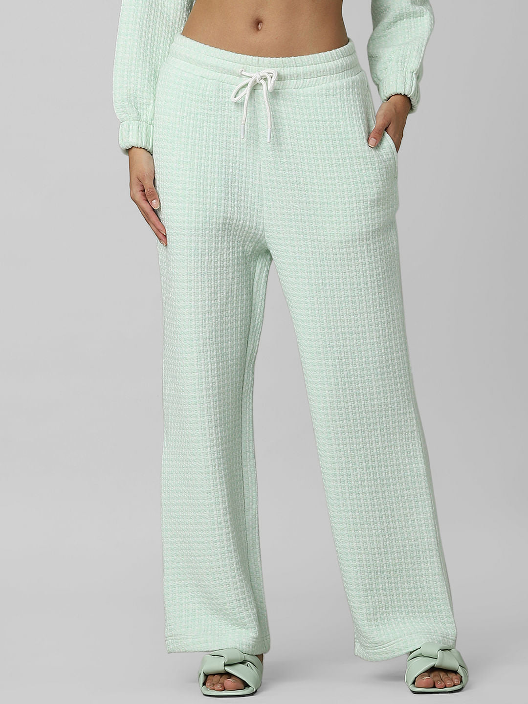Mint Green Mid Rise Co-Ord Sweatpants