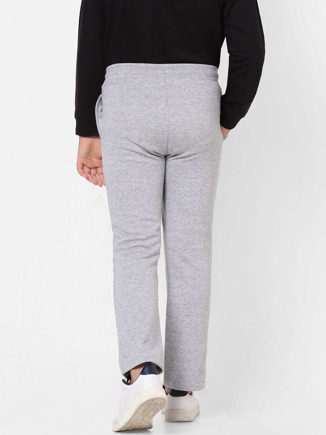 Grey Mid Rise Pants