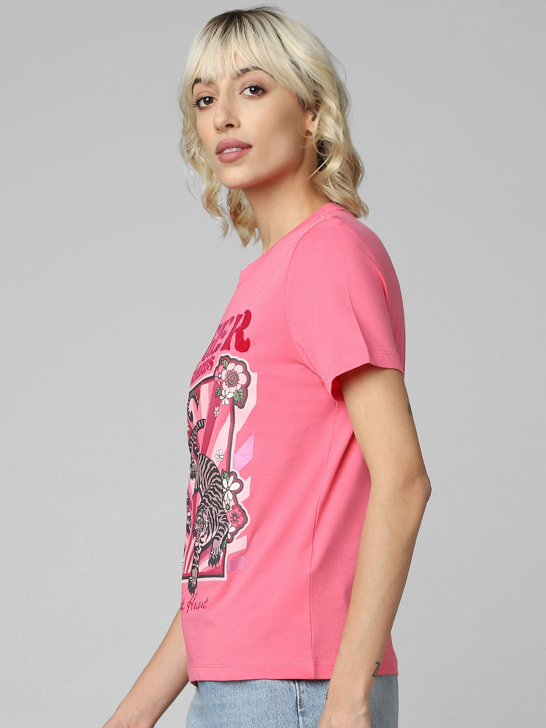 Pink Graphic Print T-Shirt