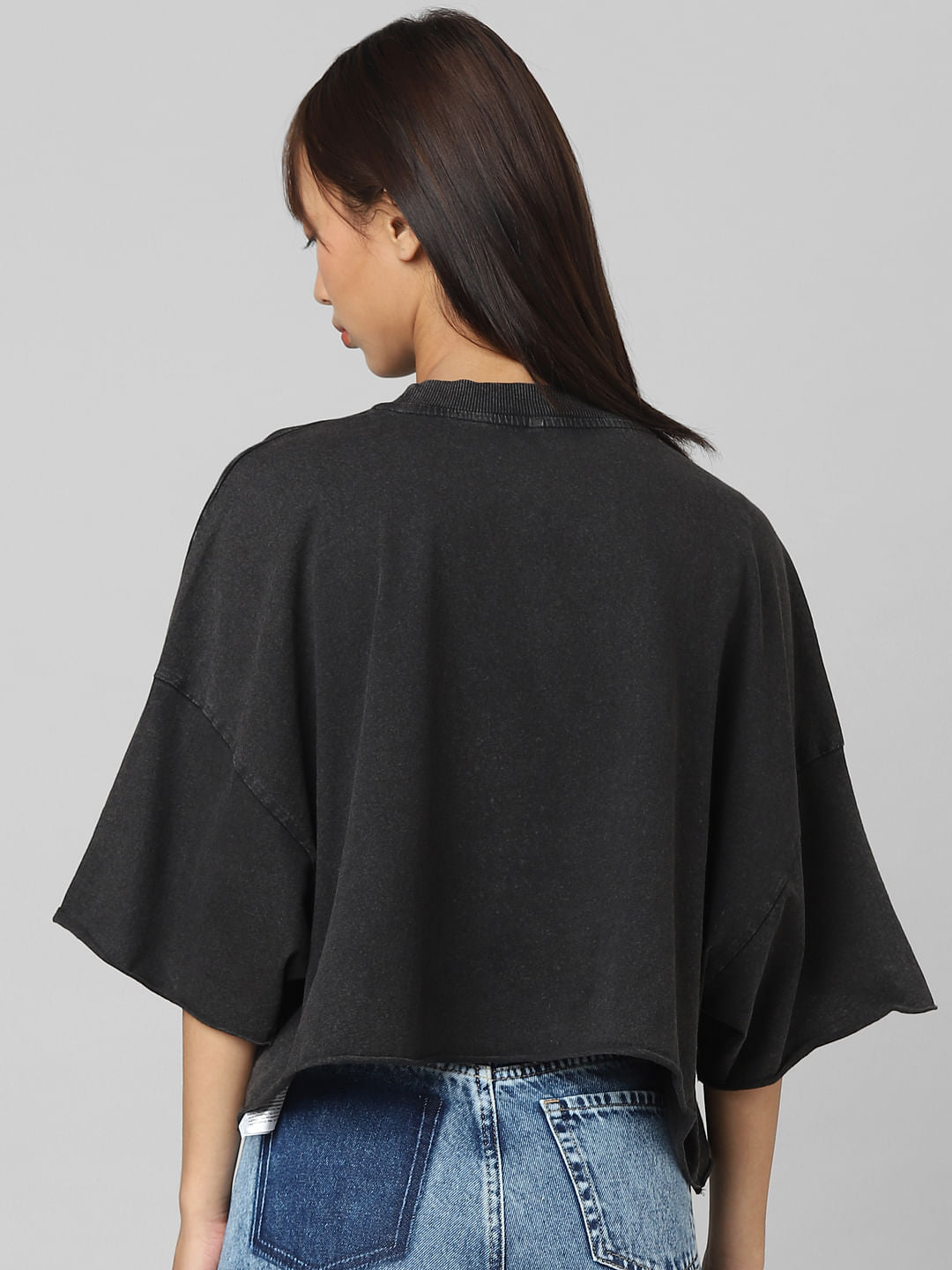 Black Printed Boxy Fit T-Shirt