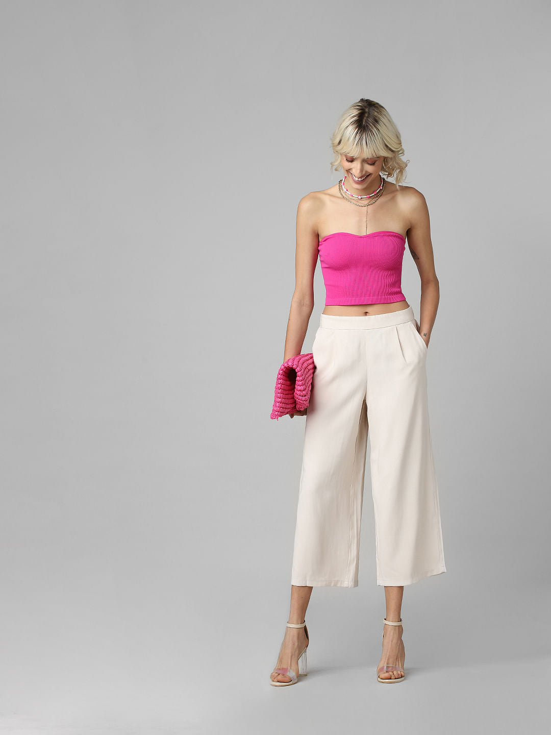 Off-White Mid Rise Culottes