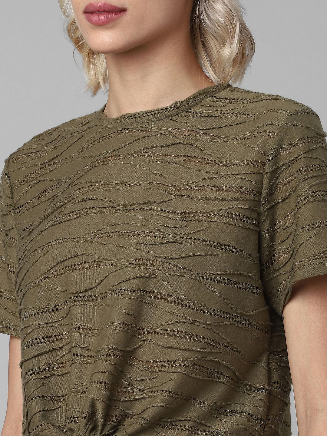 Green Jacquard Top