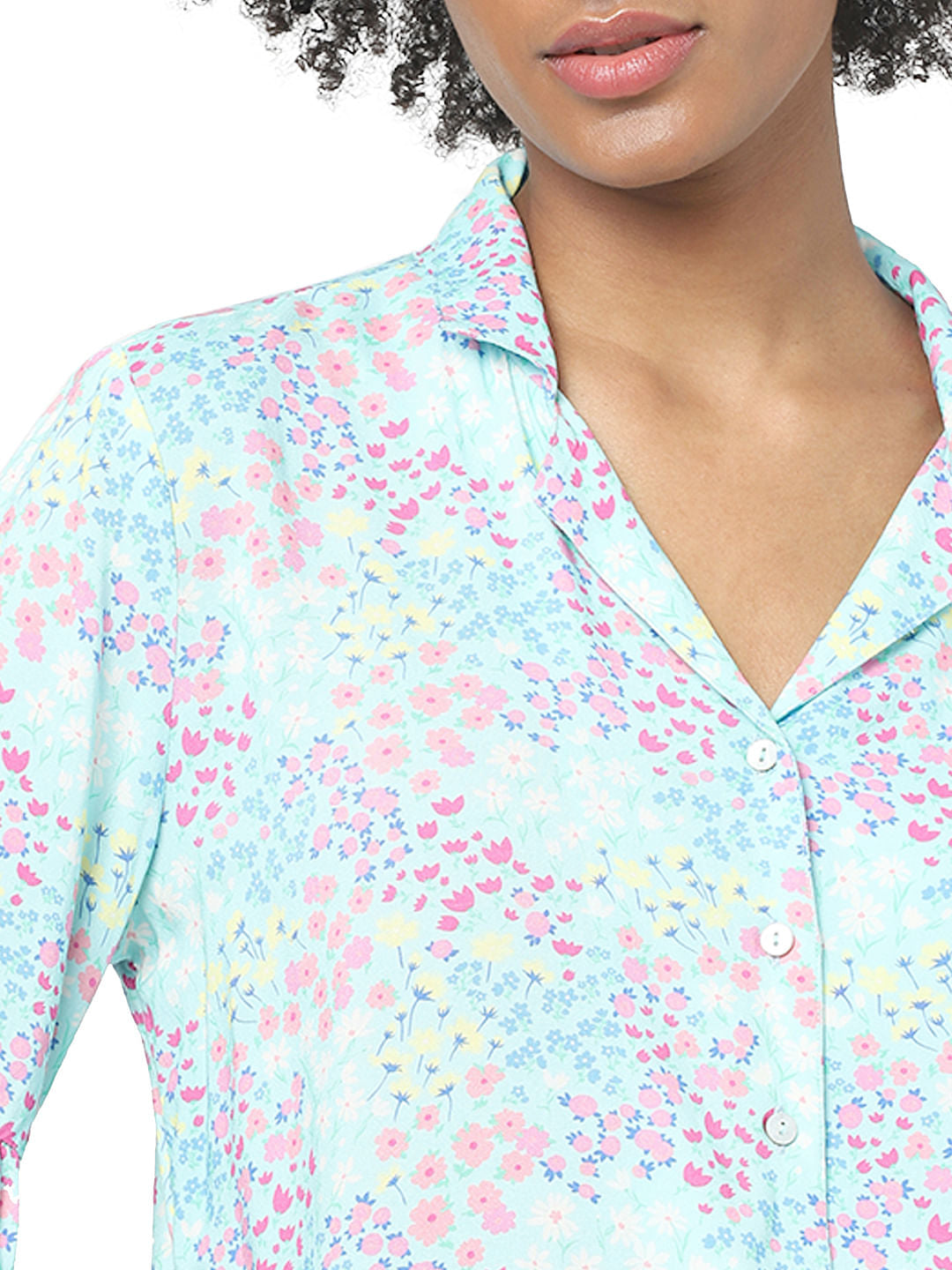 Blue Floral Resort Shirt