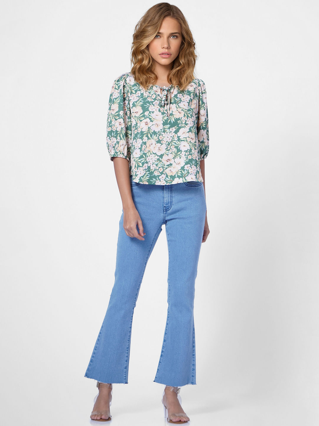 Green All Over Print Top