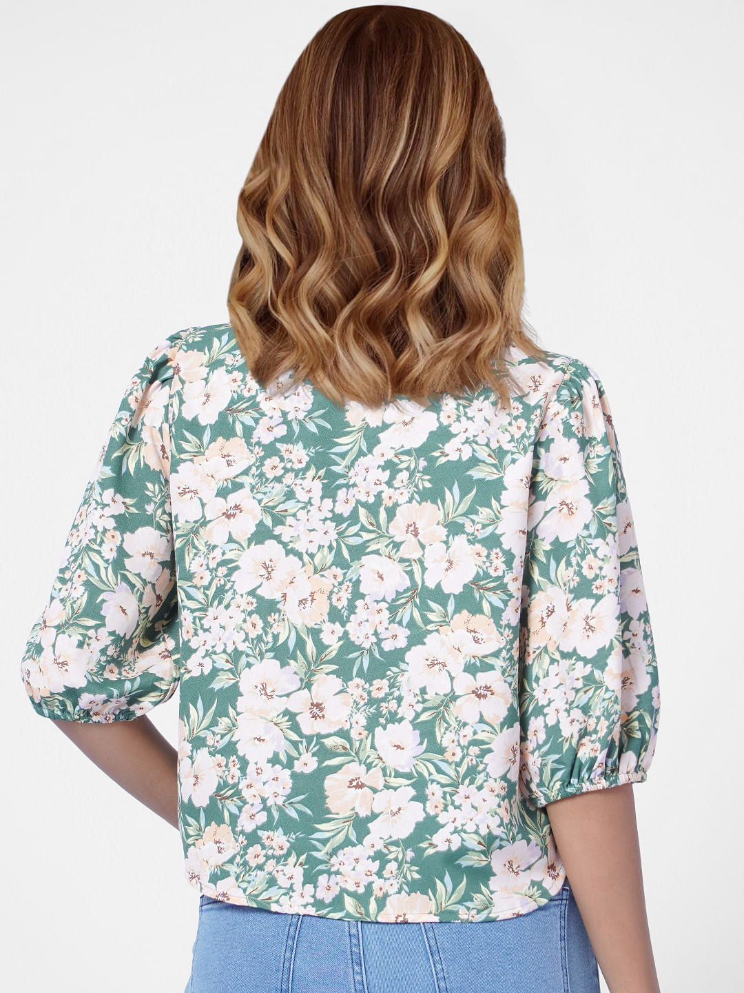 Green All Over Print Top