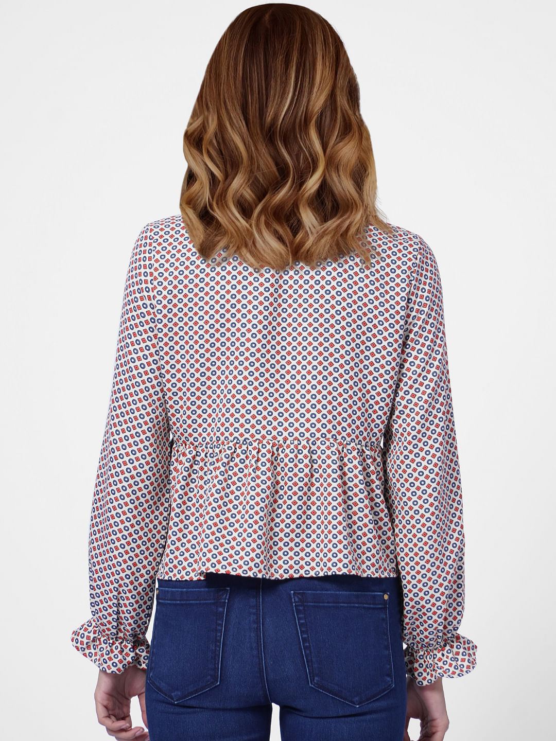 Brown All Over Print Top