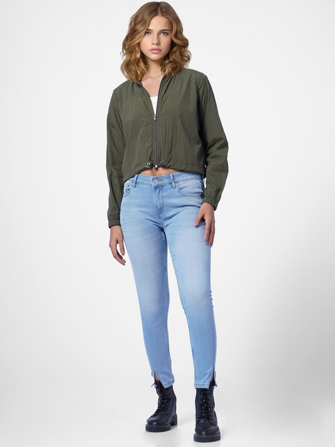 Green High Neck Jacket