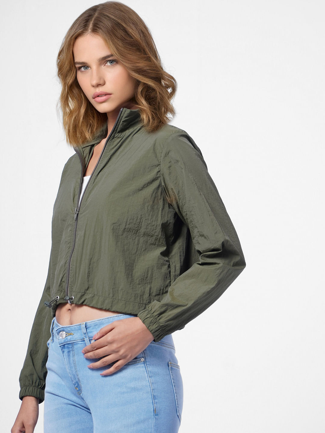 Green High Neck Jacket