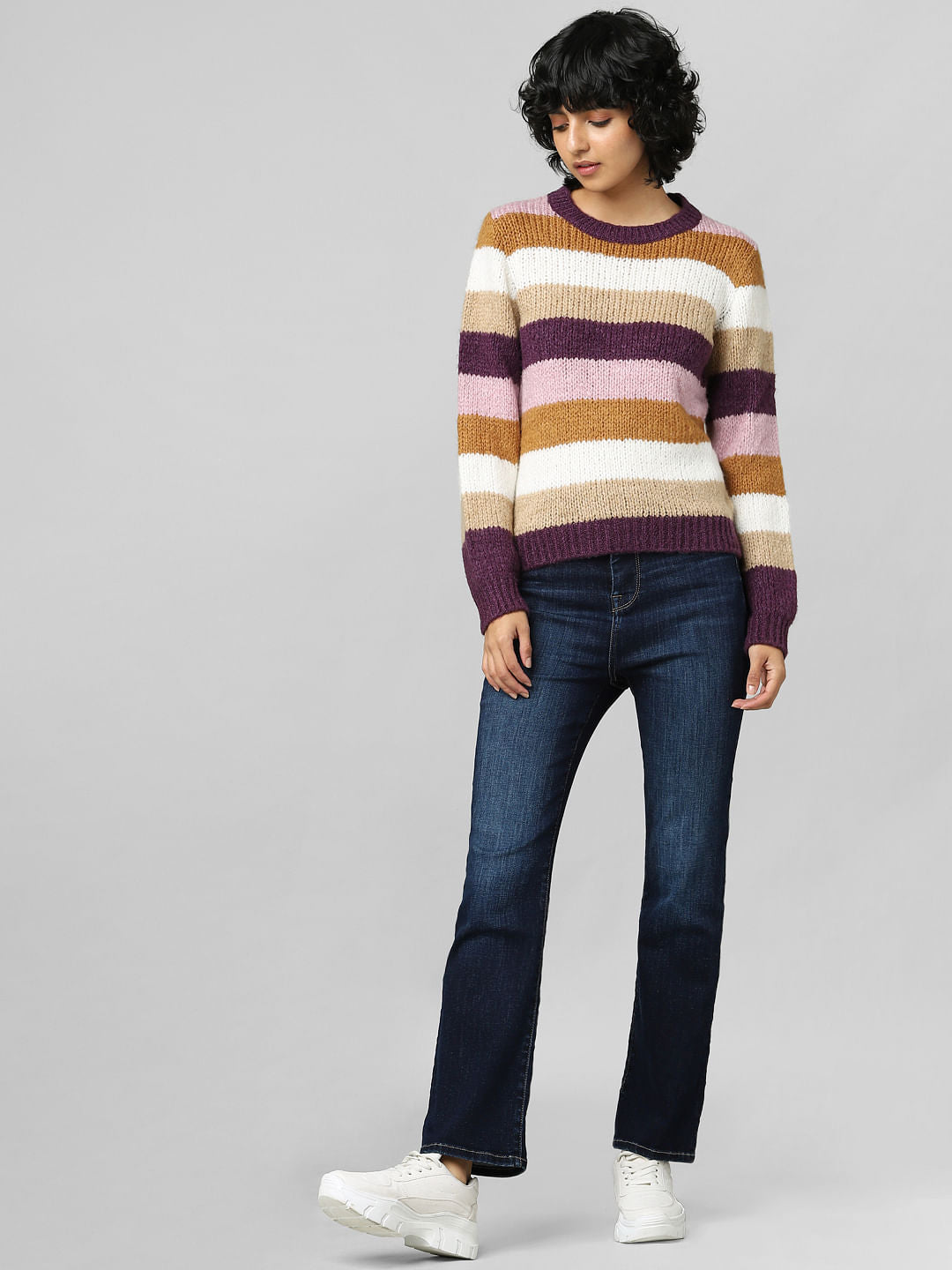 Purple Striped Pullover