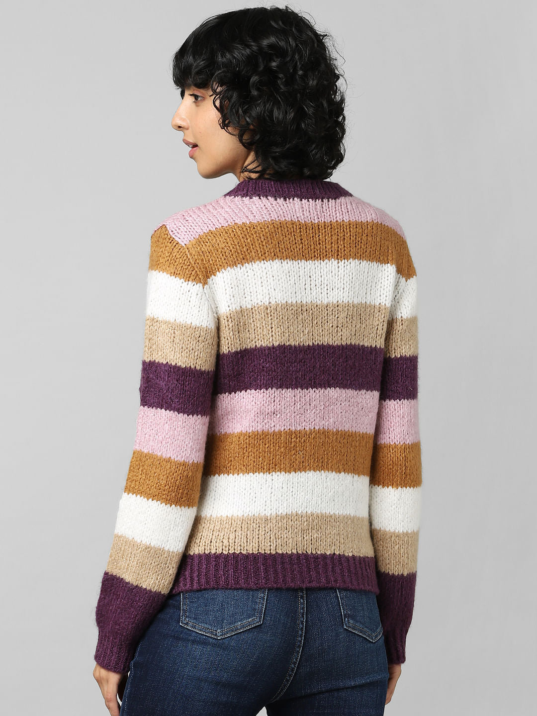Purple Striped Pullover