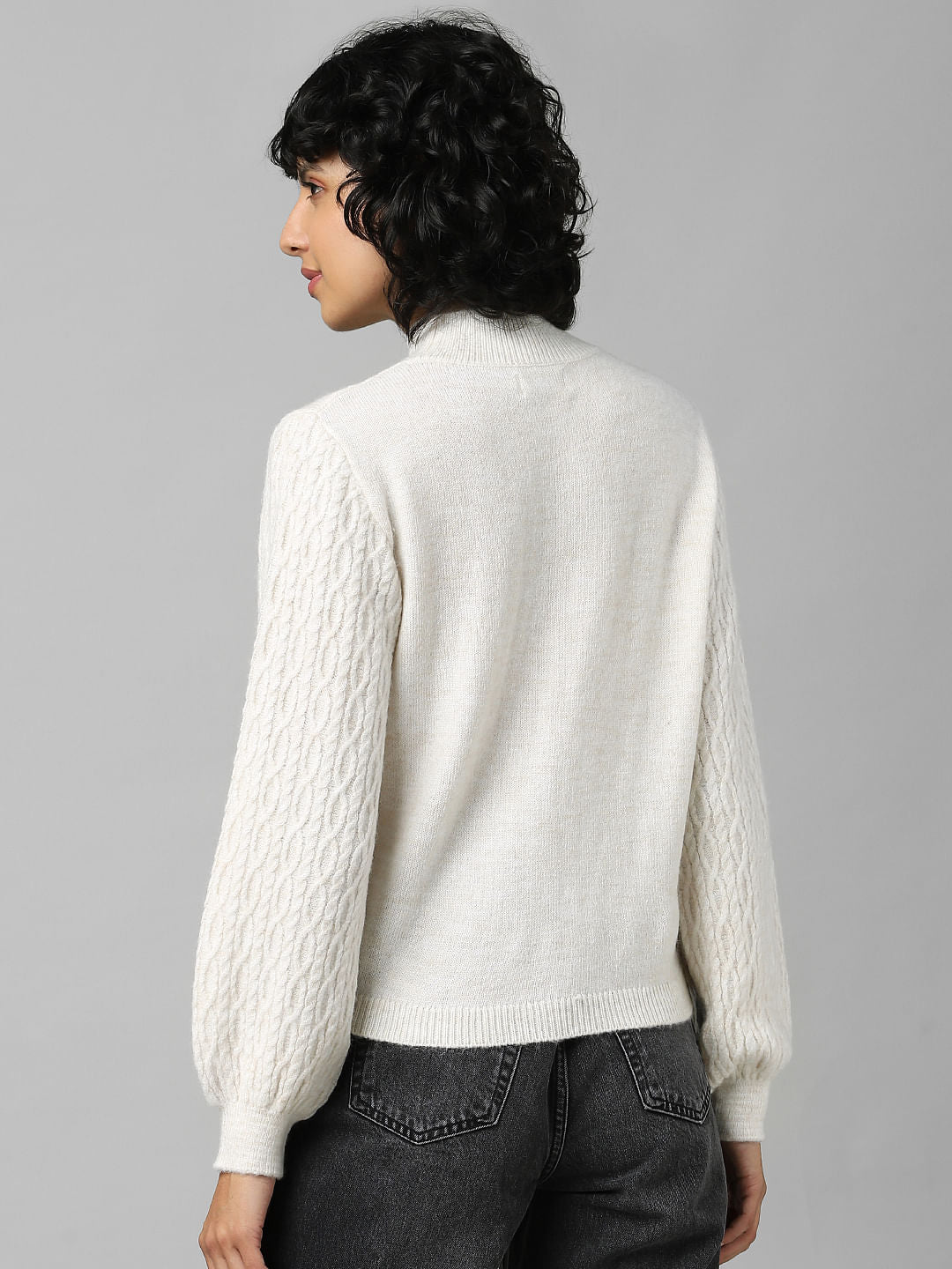 Beige Embellished Pullover