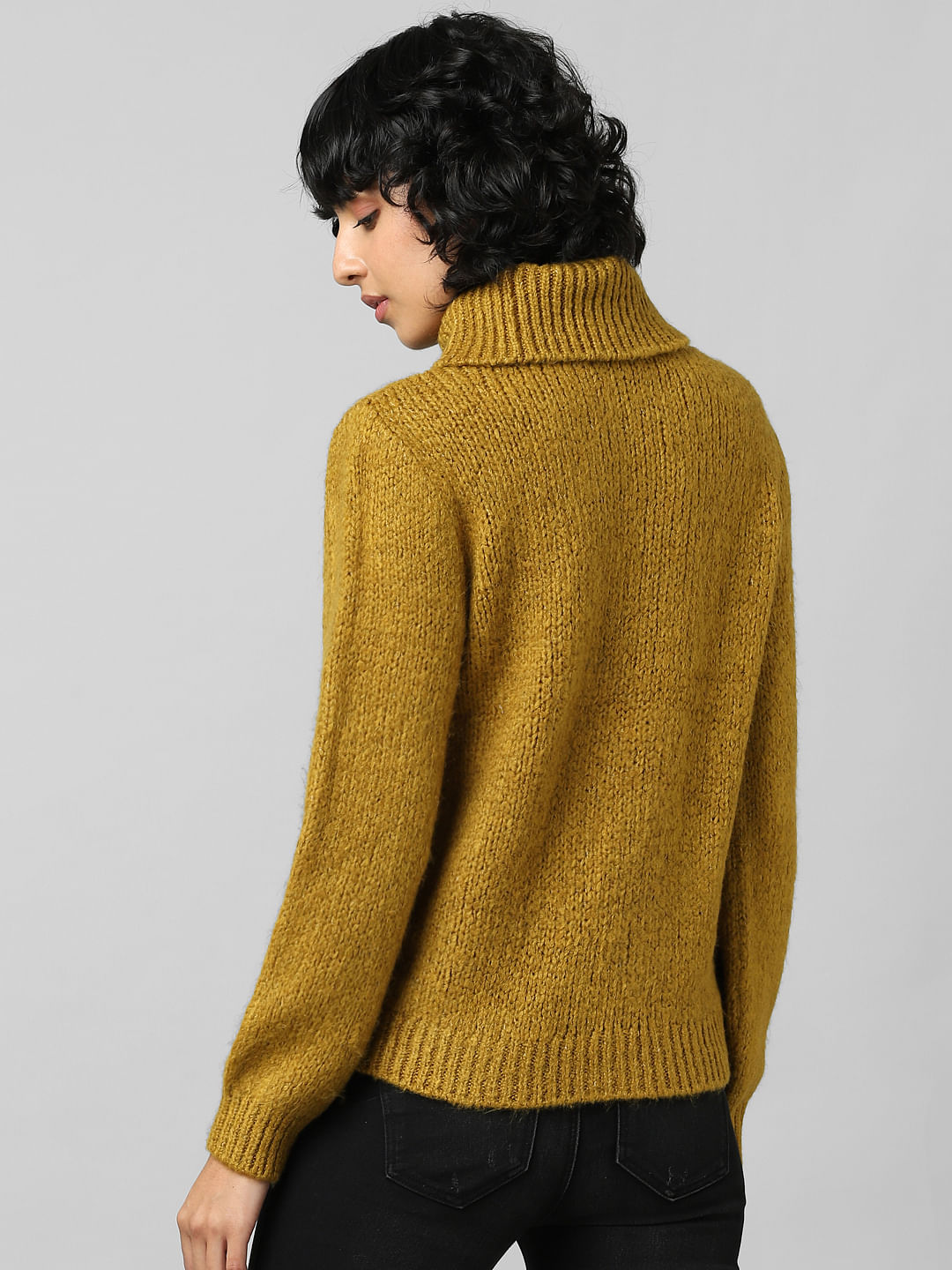 Brown Roll Neck Pullover