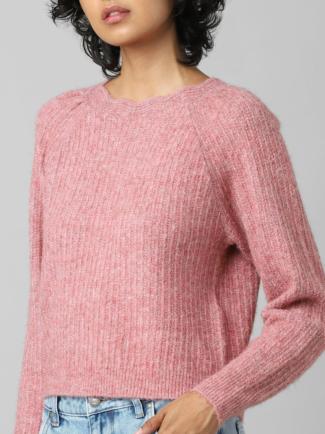 Pink Boatneck Pullover