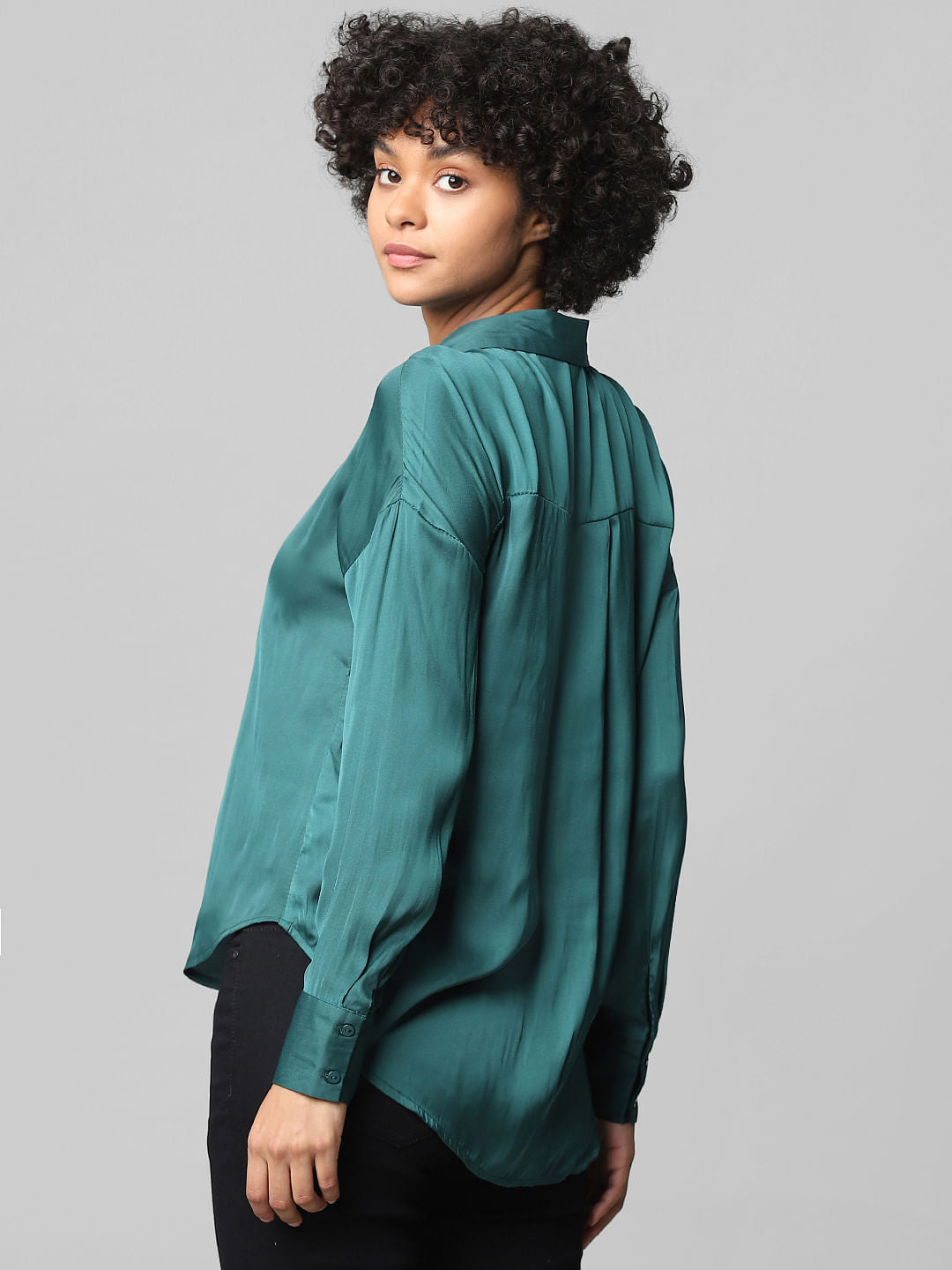 Green Satin Shirt