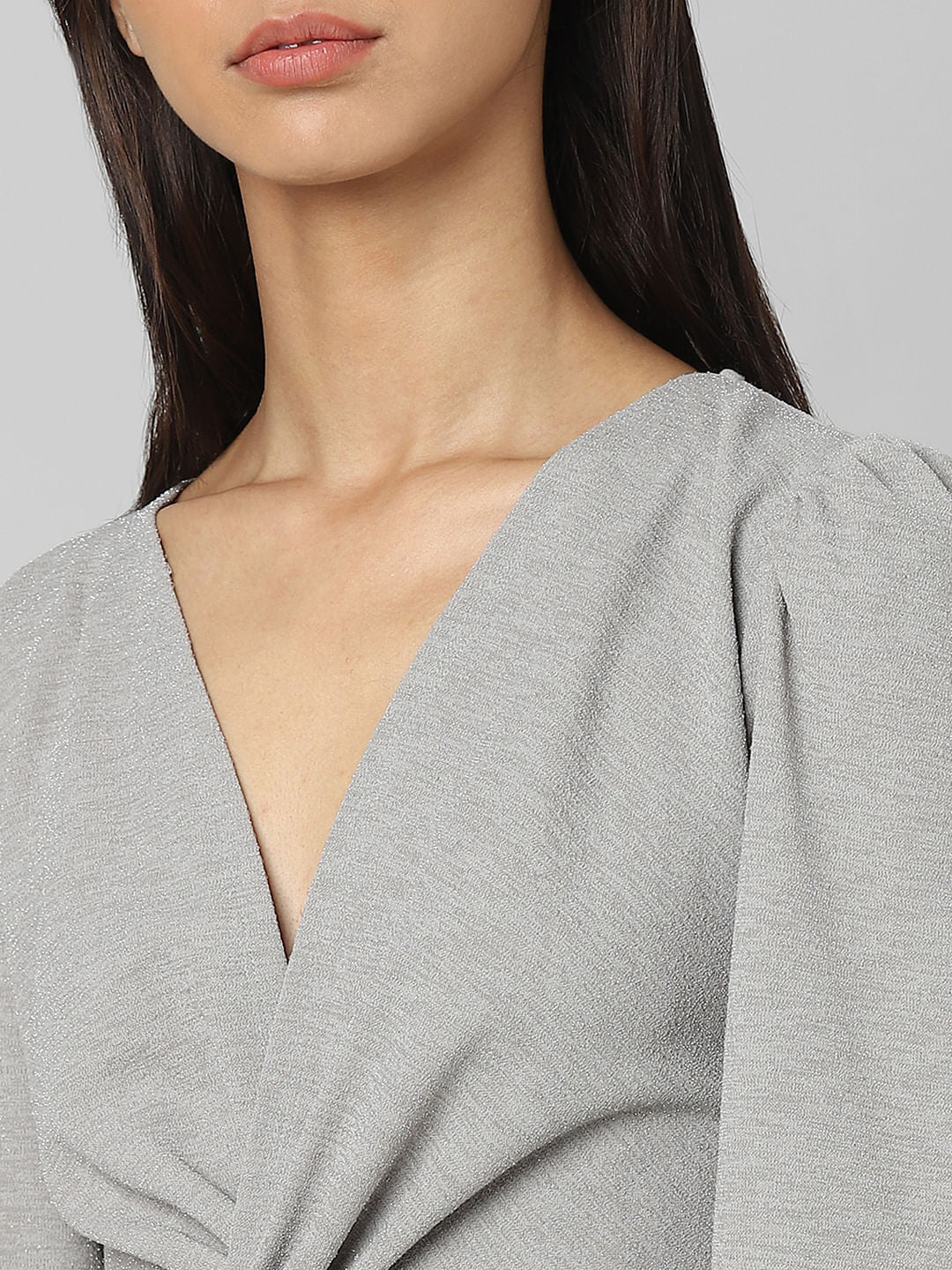 Grey Glitter Mini Dress