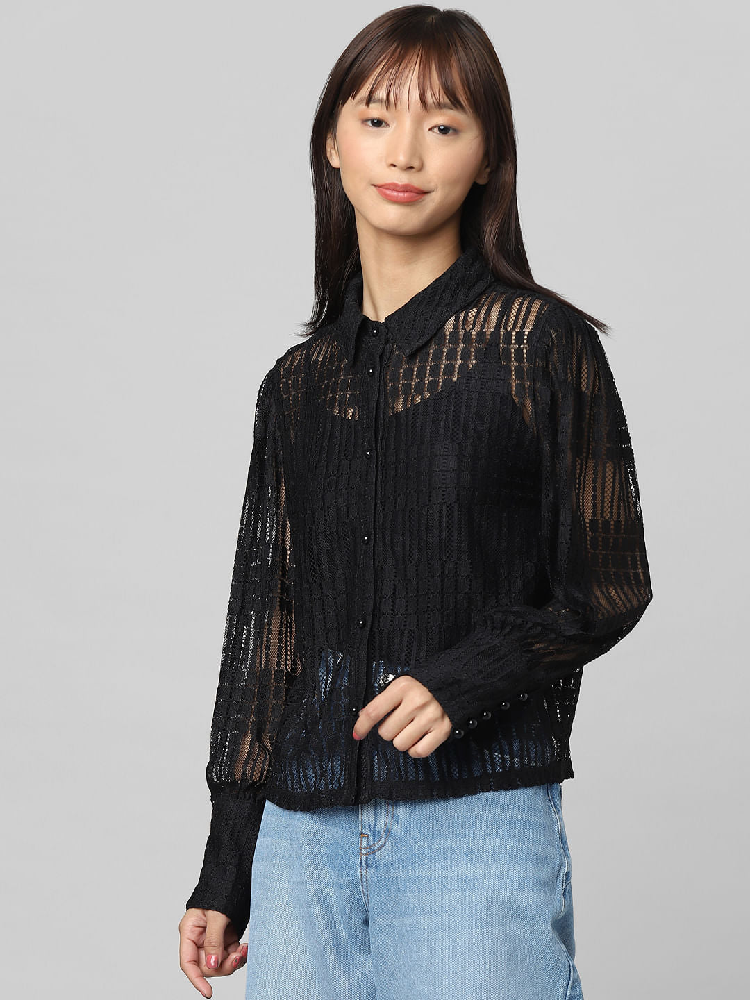 Black Lace Shirt