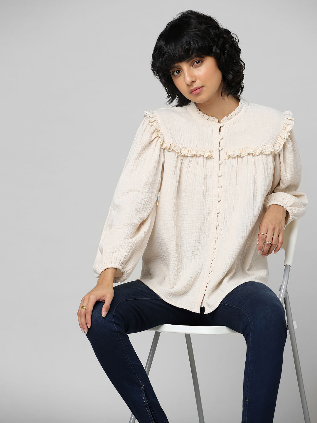 Light Pink Lace Insert Top