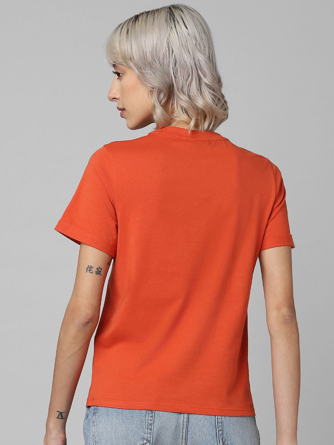 Rust Typographic Print T-Shirt
