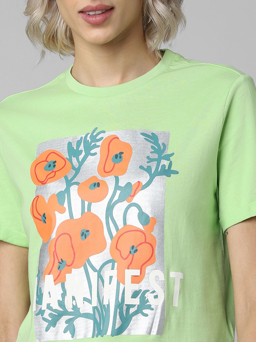 Green Graphic Print T-Shirt