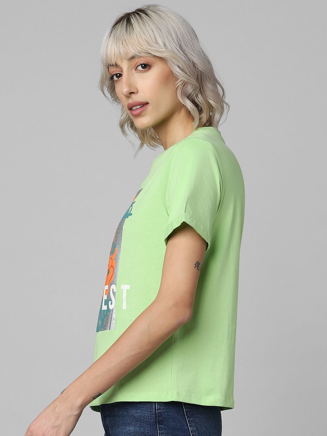Green Graphic Print T-Shirt