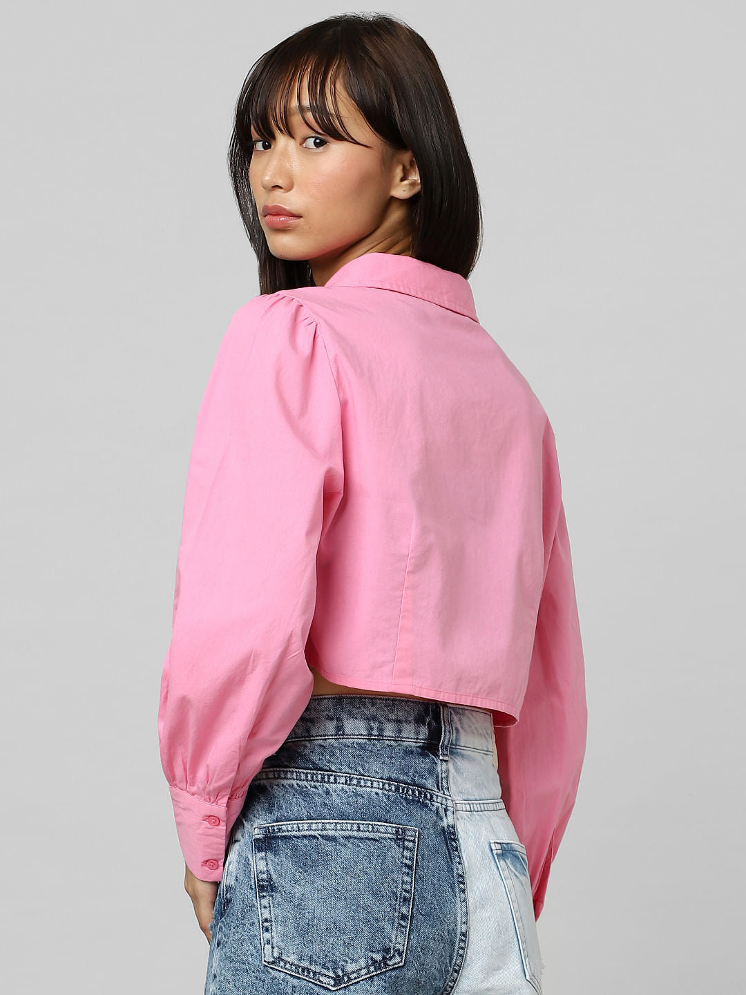 Pink Cropped Shirt