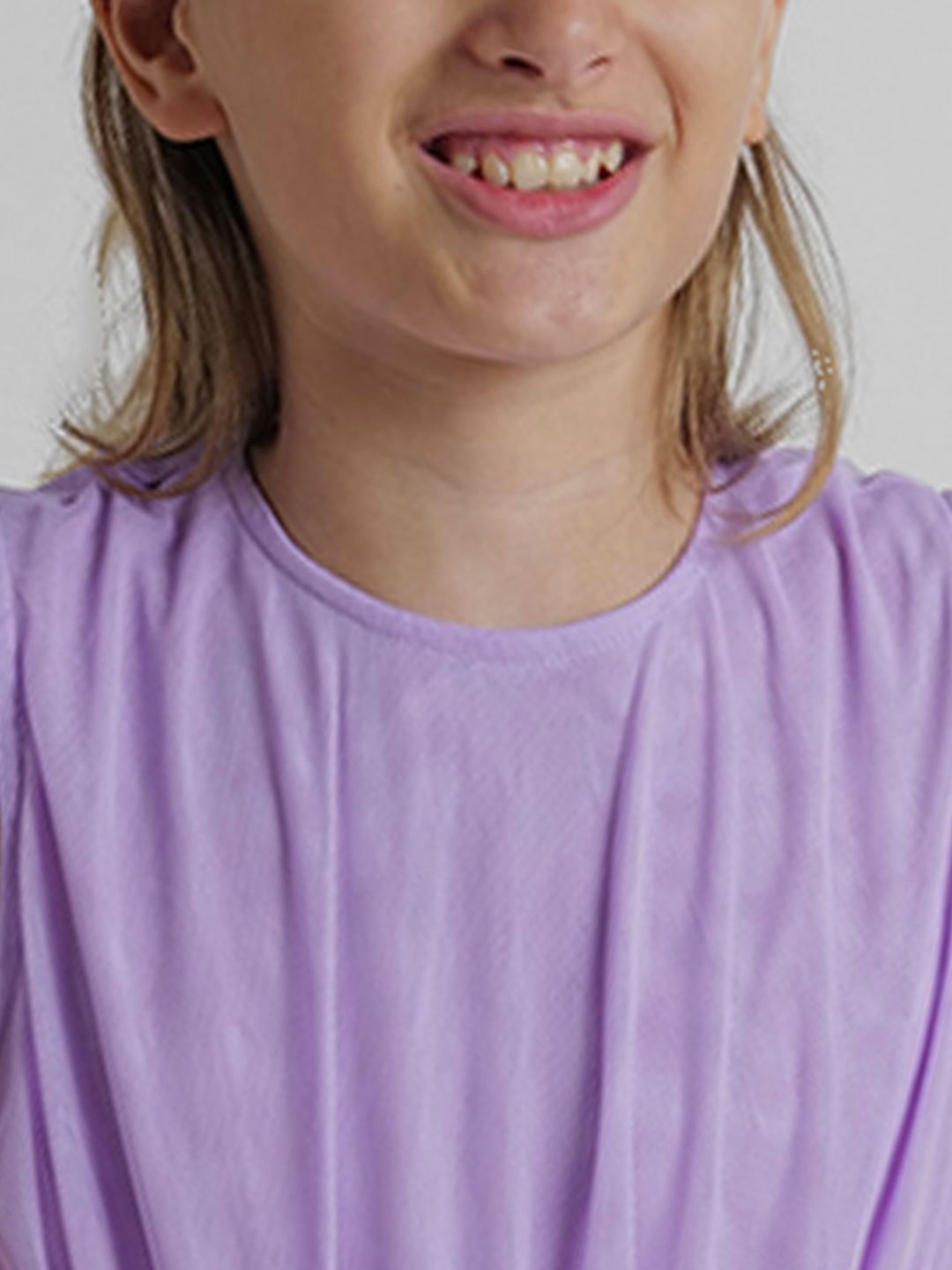 Girls Purple Tulle Fit & Flare Dress