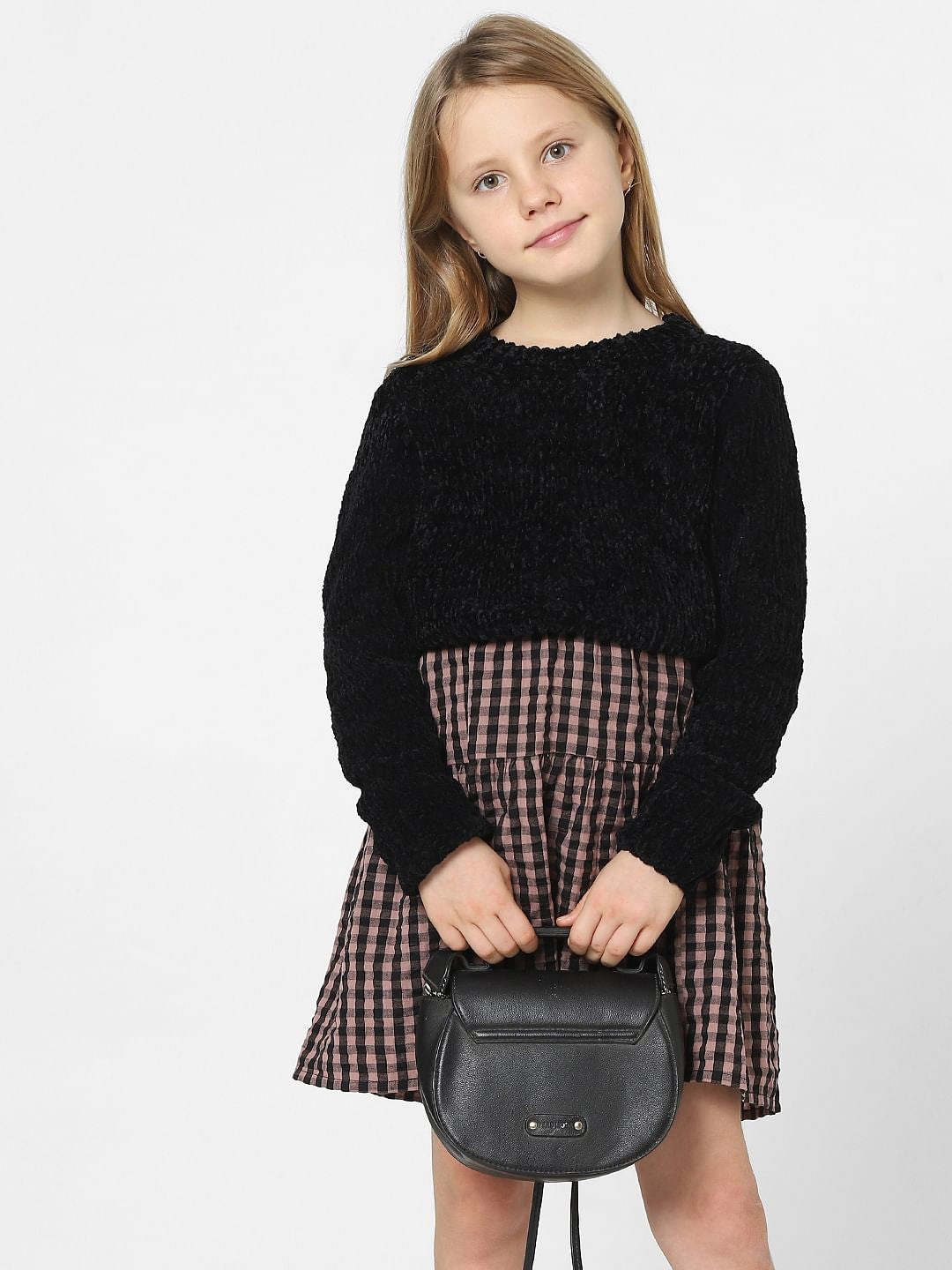 Girls Black Pullover
