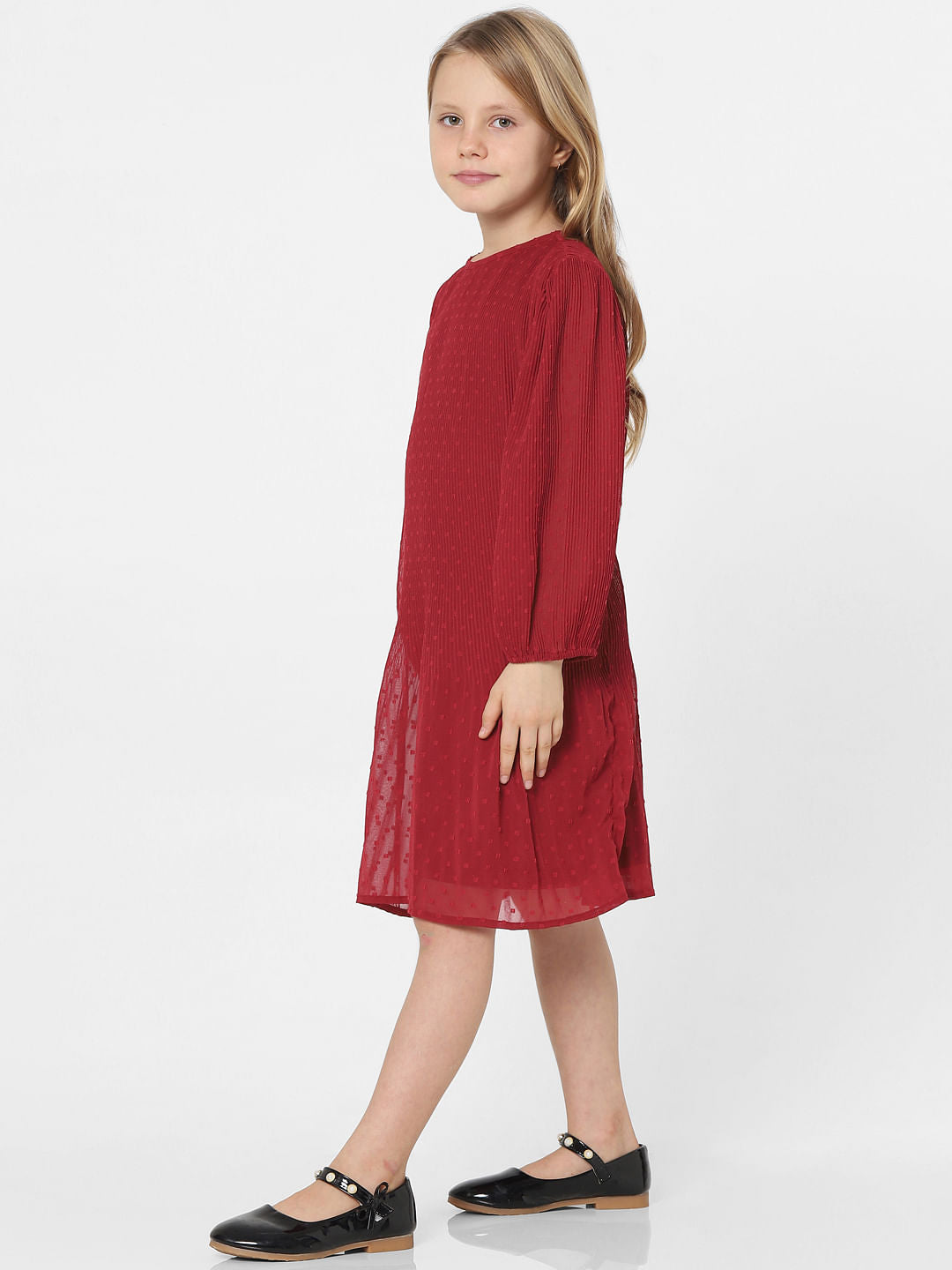 Red Plisse Dress