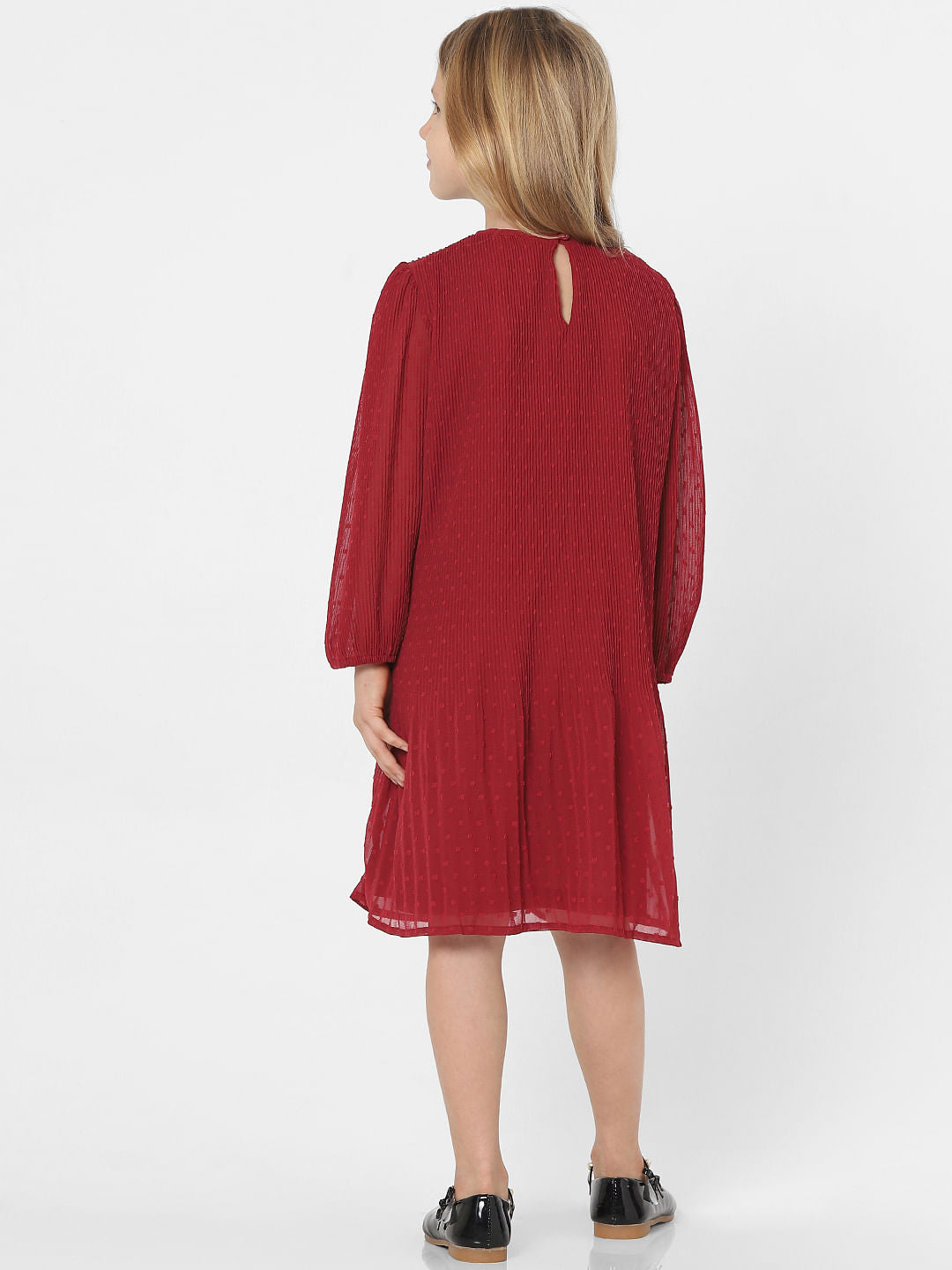Red Plisse Dress
