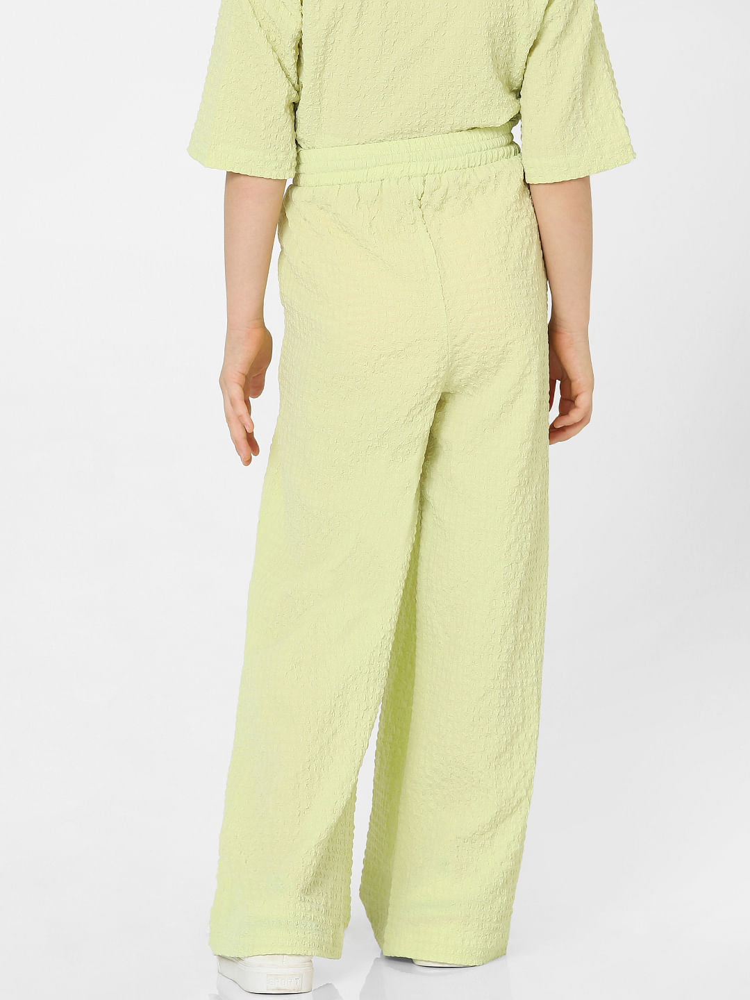Girls Green Mid Rise Co-Ord Pants
