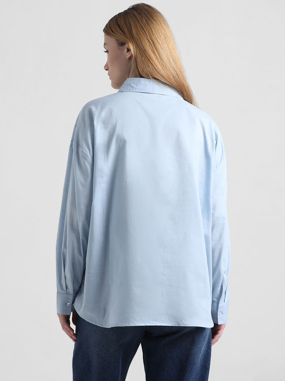 Blue Schiffli Detail Shirt